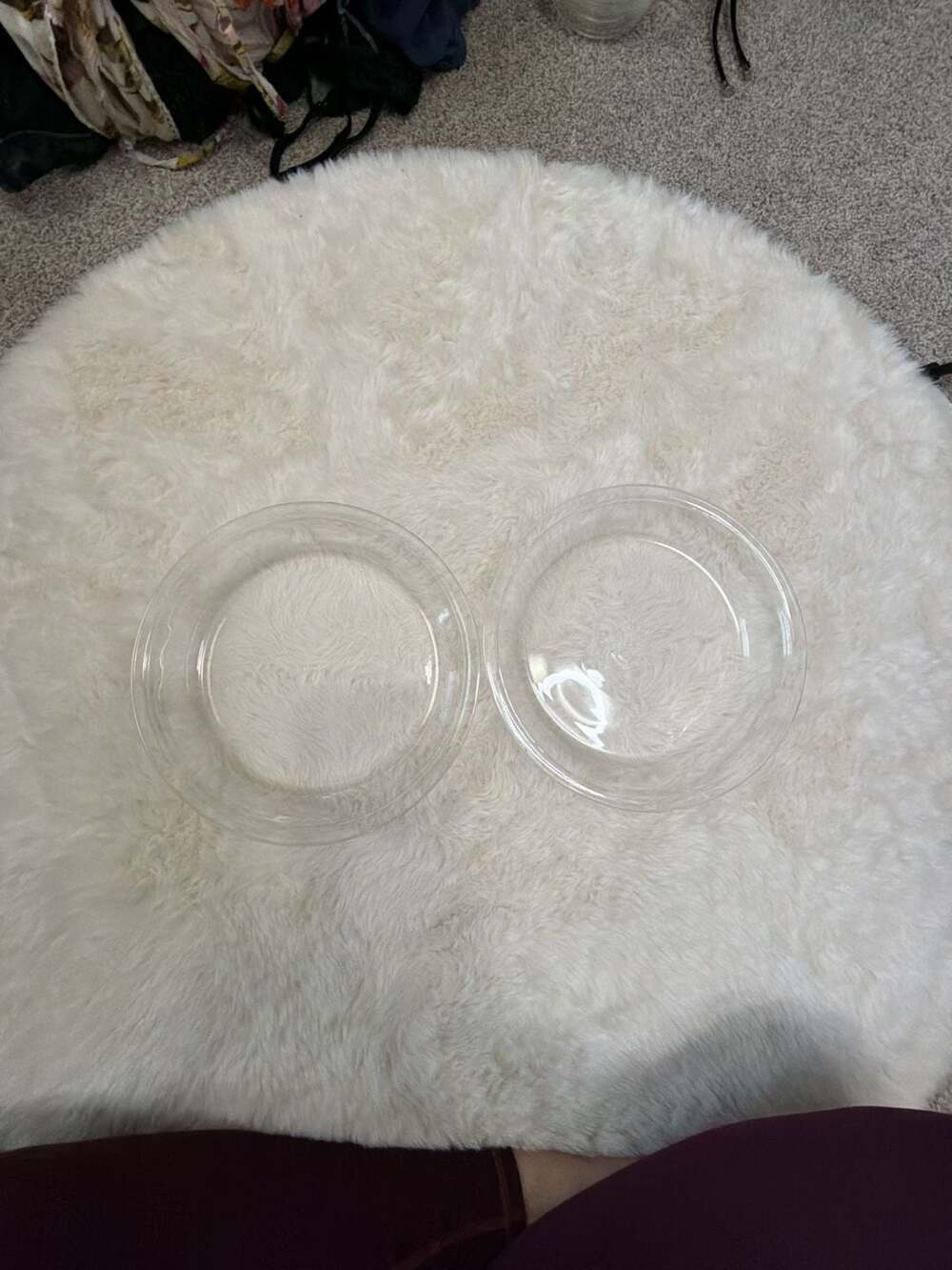 2 Vintage Pyrex 9.5" Clear Glass Deep Dish Pie Plate #229